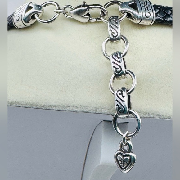 Brighton King's Road Black Leather Heart Pendant Necklace - Picture 3 of 7